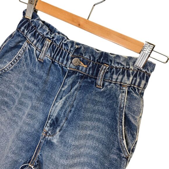 BDG Women's 24 Medium Wash Elastic High Waist  Blue Denim Mom Jeans - Picture 3 of 15